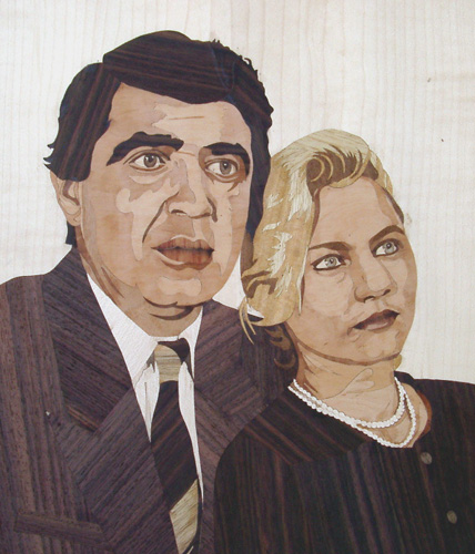 Portret în intarsie · 07 — lucrare din intarsie