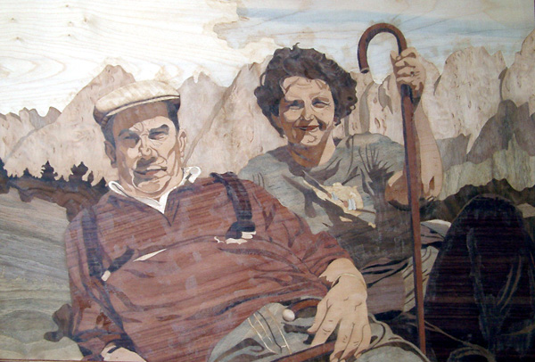 Portret în intarsie · 08 — lucrare din intarsie